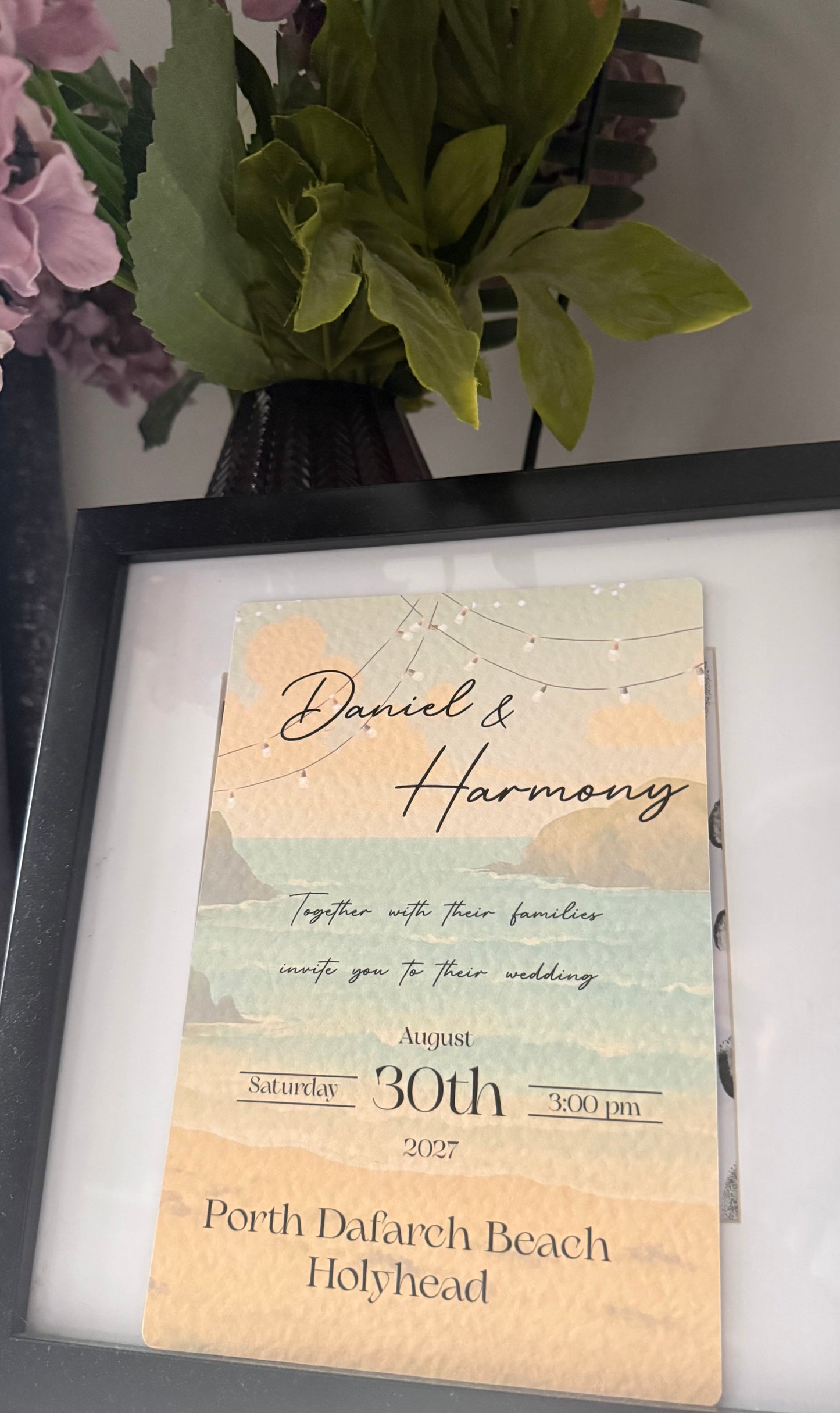 Personalised Beach Wedding Invitation