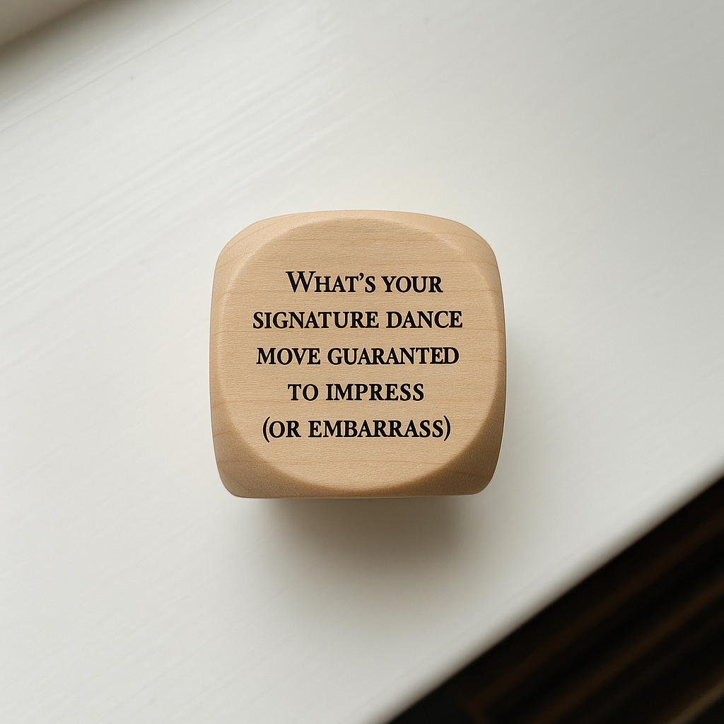Personalised Wooden Conversation Starter 6cm Dice