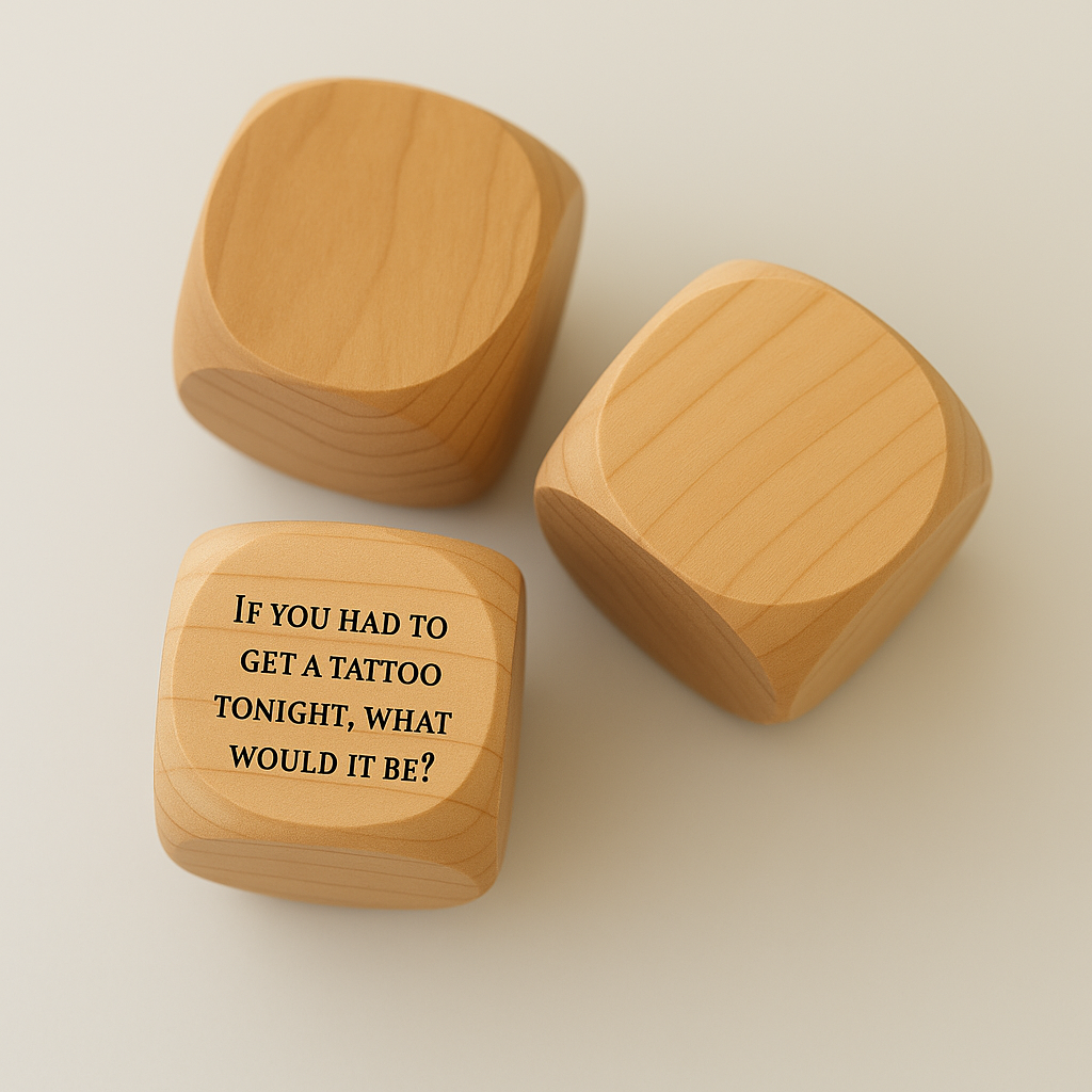 Personalised Wooden Conversation 6cm Dice – Stag Do Edition