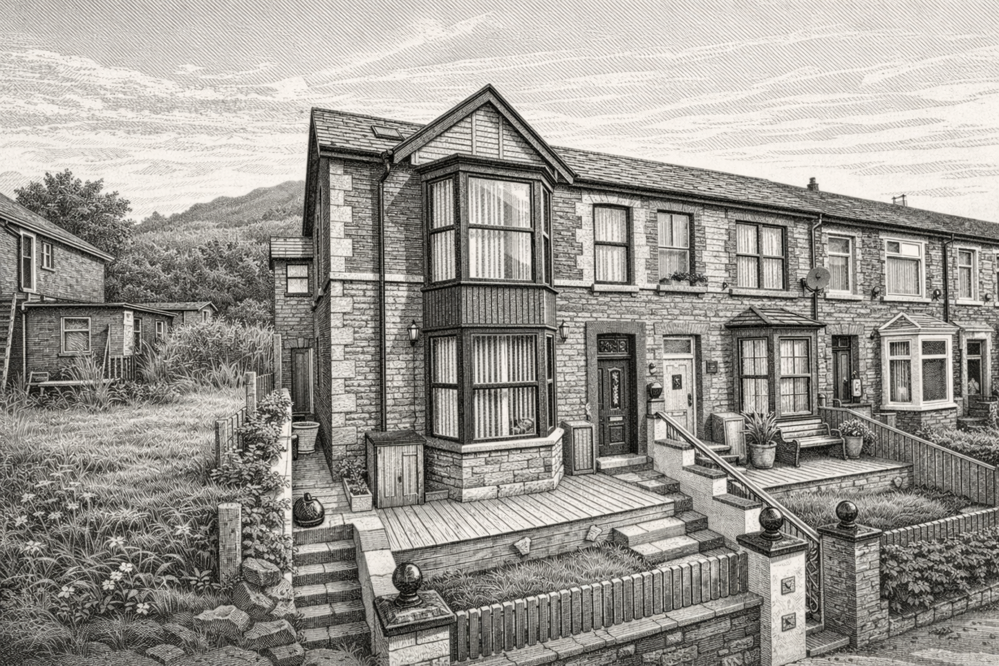 Fine Line Etching (Homes)