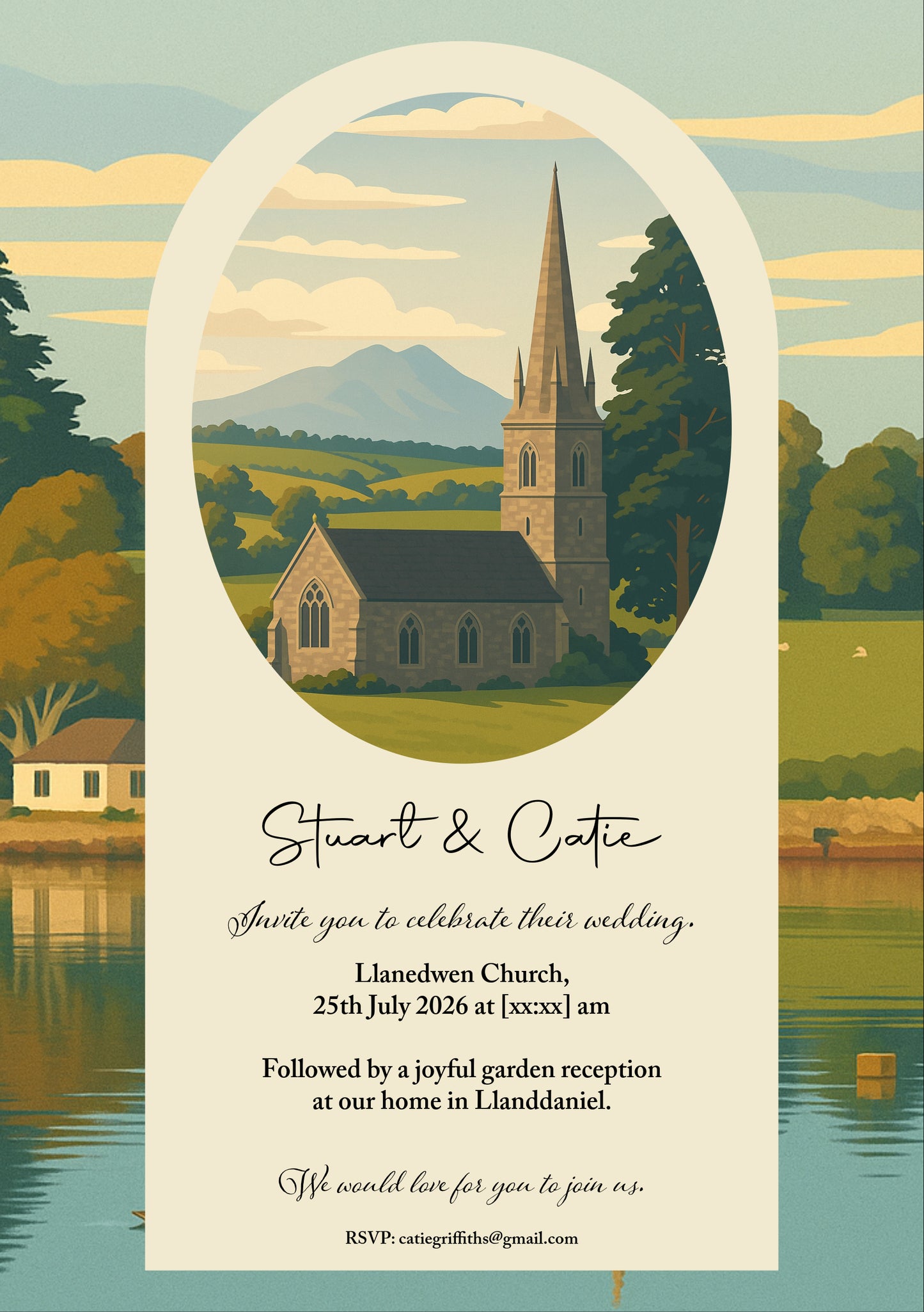 Menai Bridge -inspired Save the Dates and Invites (A)