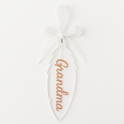 Remembrance Feather – Acrylic Memorial Ornament