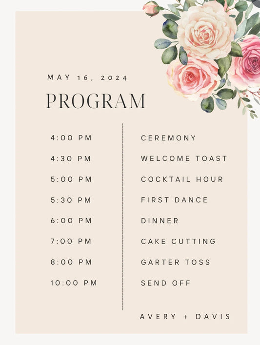 Wedding program (C)
