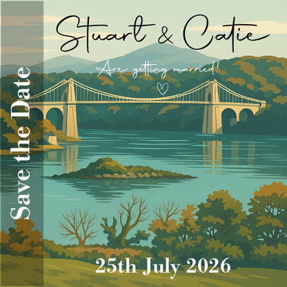 Menai Bridge -inspired Save the Dates and Invites (B)