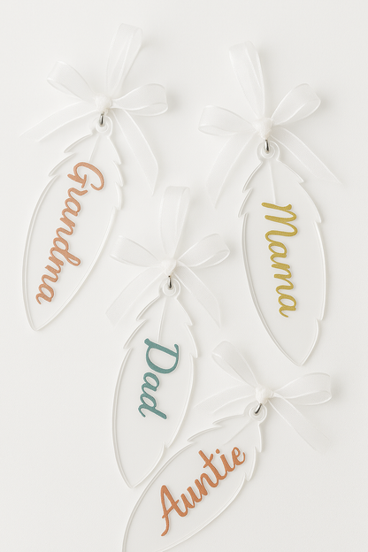 Remembrance Feather – Acrylic Memorial Ornament