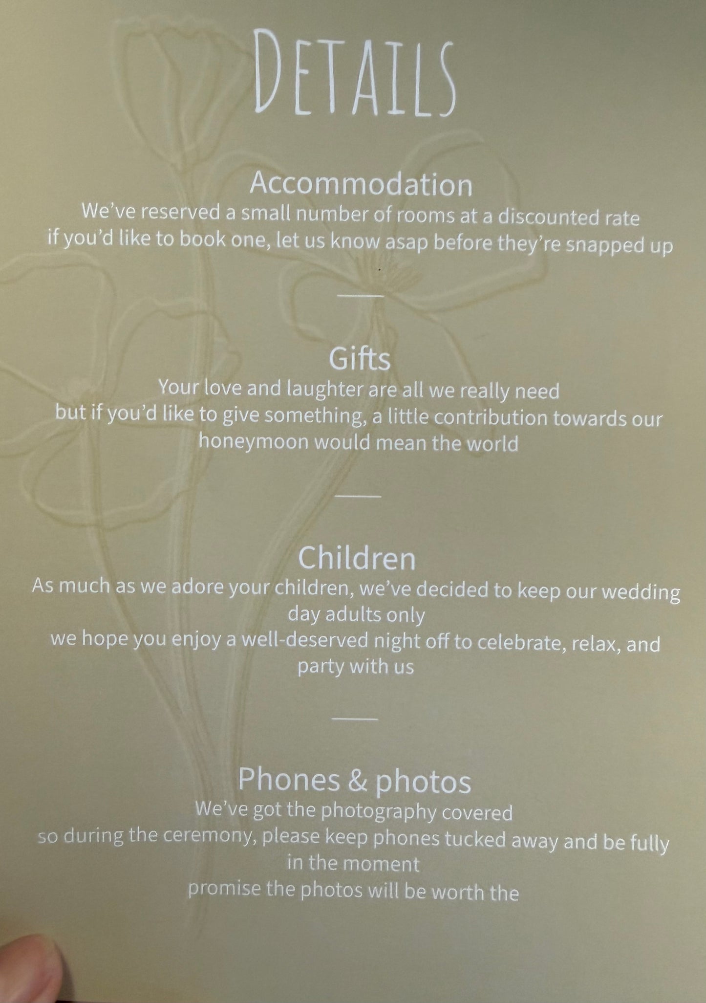 3 Piece Personalised Wedding Invitation Set