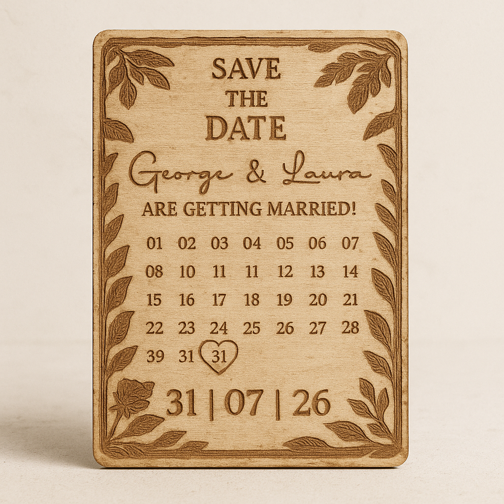 Save The Date Wooden Magnets