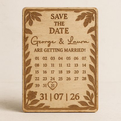 Save The Date Wooden Magnets