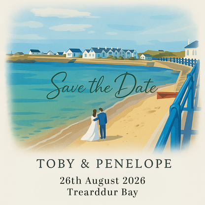 Anglesey-inspired Save the Dates 💌