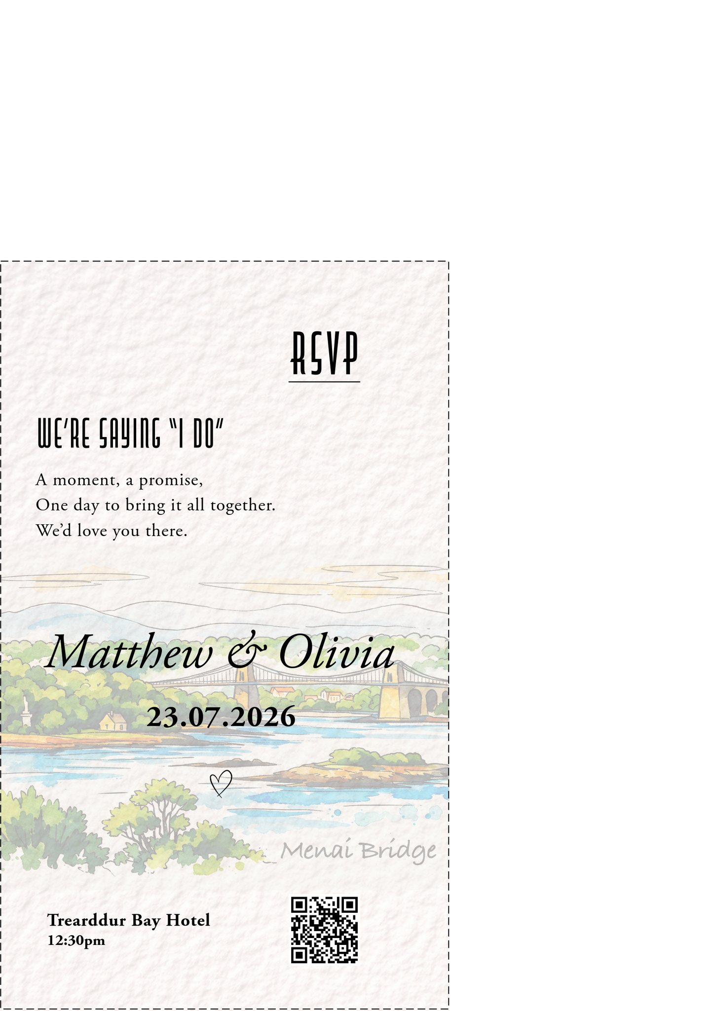 Trearddur Bay Wedding Invitation Bundle