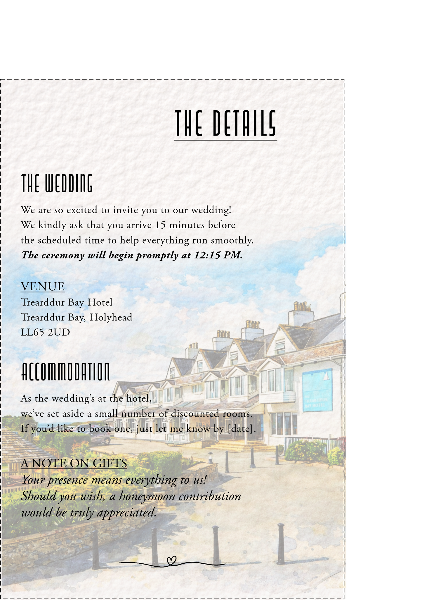 Trearddur Bay Wedding Invitation Bundle
