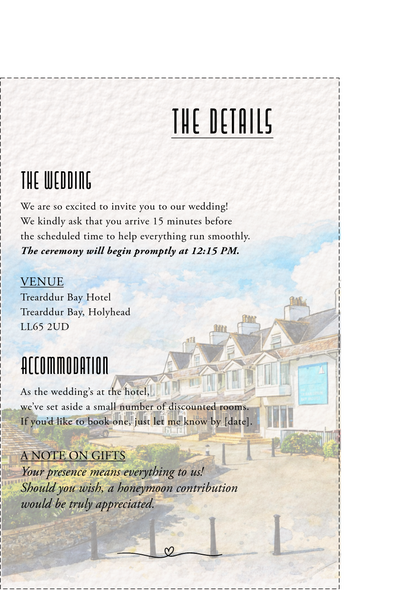 Trearddur Bay Wedding Invitation Bundle
