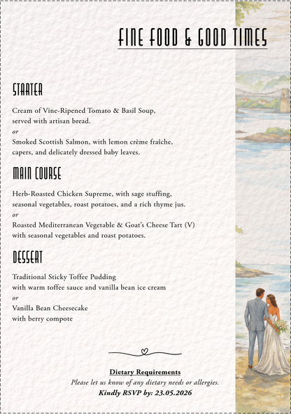 Trearddur Bay Wedding Invitation Bundle