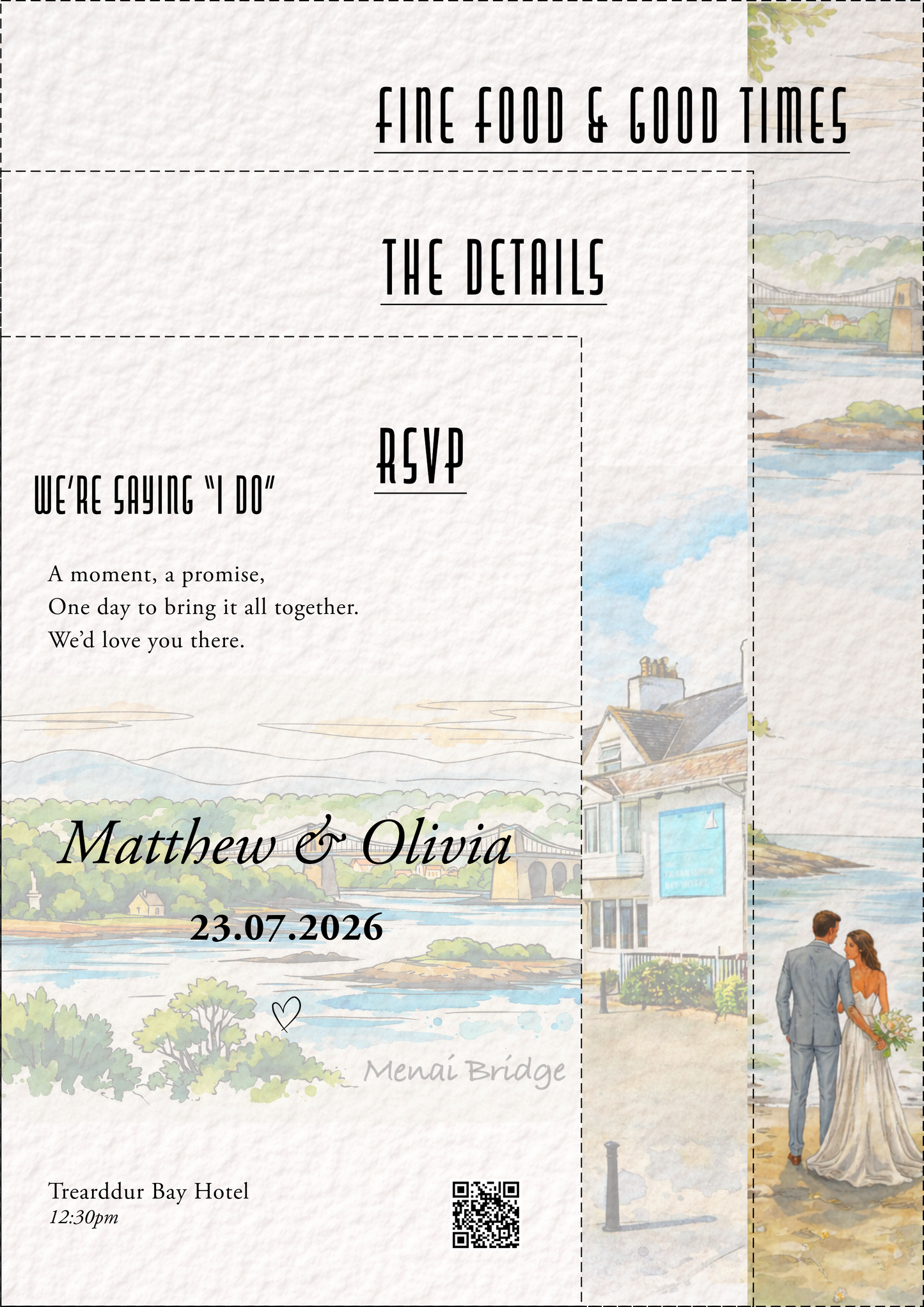 Trearddur Bay Wedding Invitation Bundle