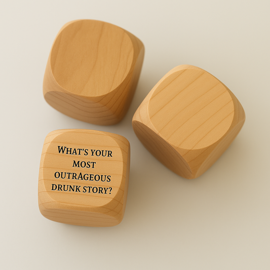 Personalised Wooden Conversation 6cm Dice – Hen Party Edition