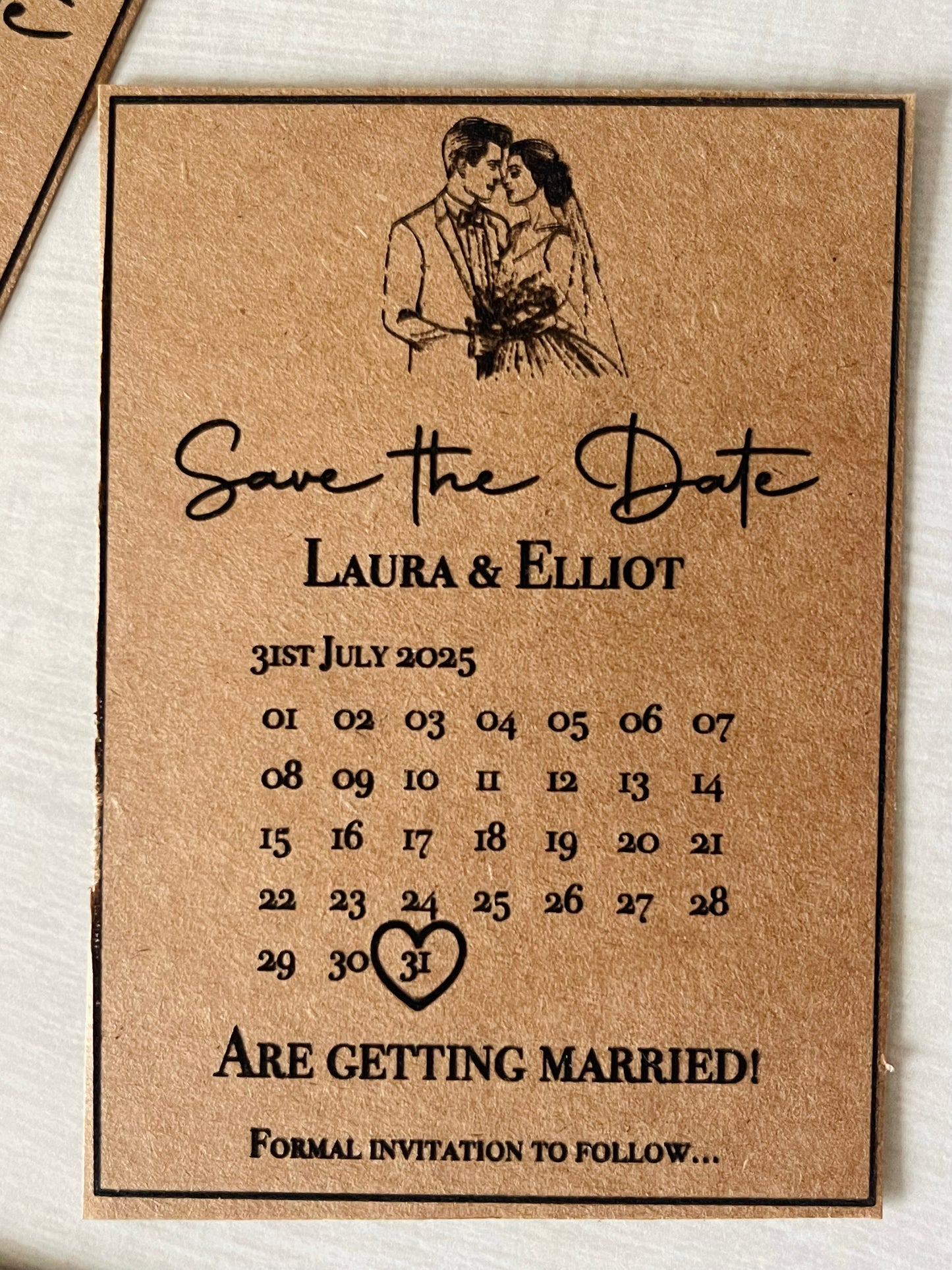 Save The Date Wooden Magnets