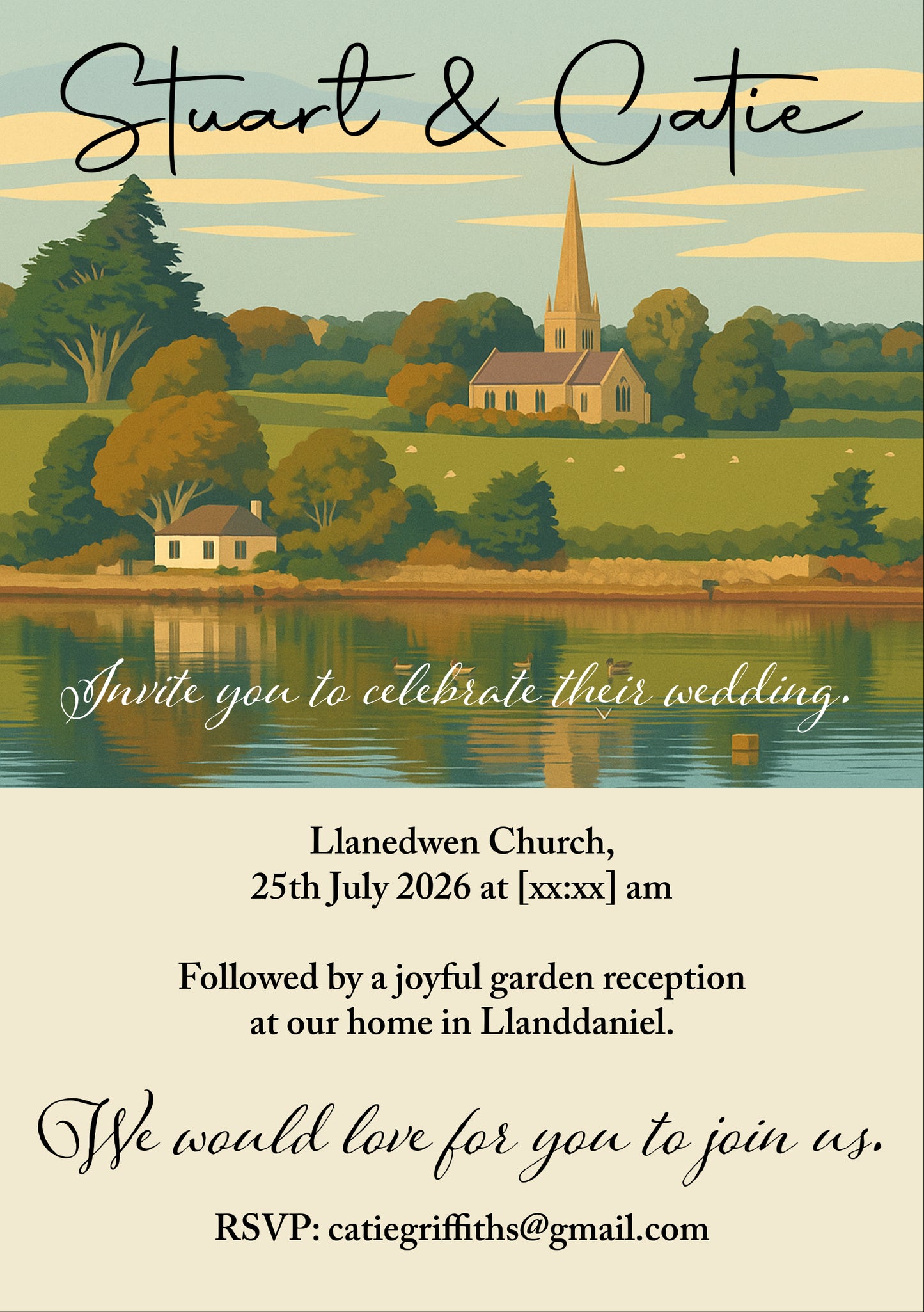 Menai Bridge -inspired Save the Dates and Invites (B)