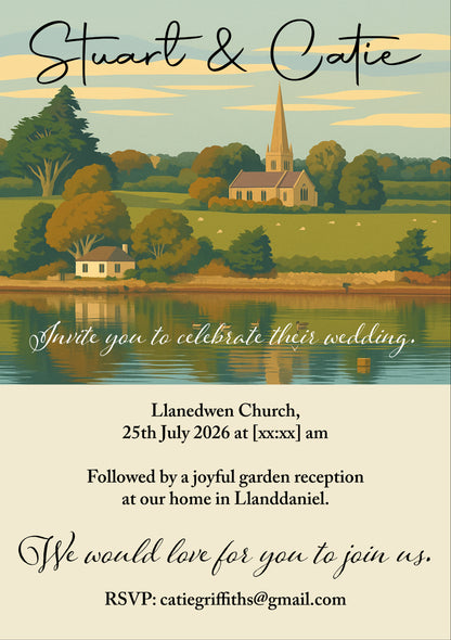 Menai Bridge -inspired Save the Dates and Invites (B)