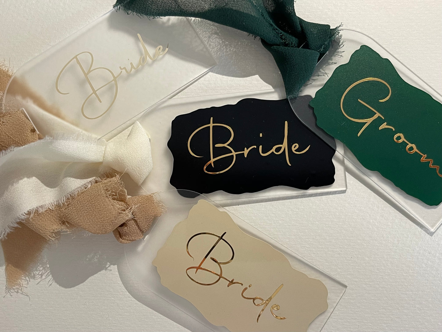 Clear Personalised Name Tags