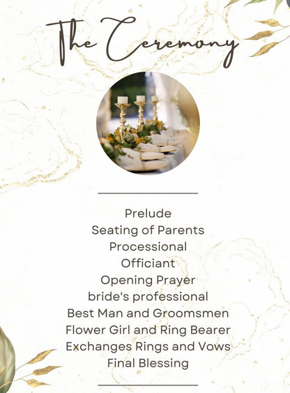 Wedding program (F)