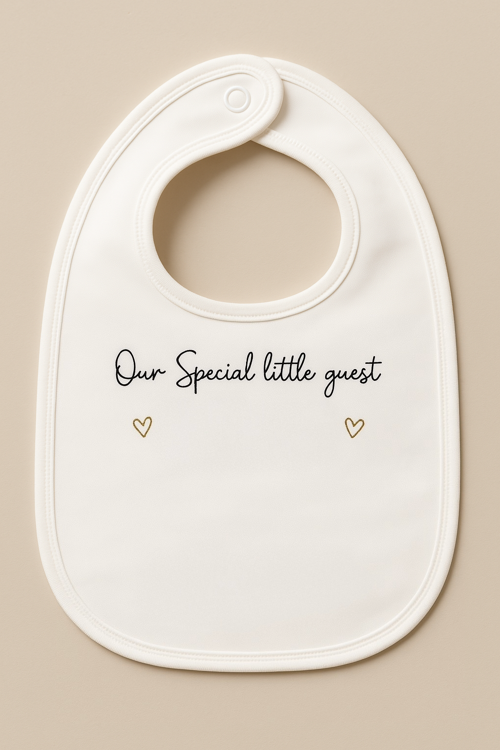 Personalised Baby Bib – “Our Special Little Guest”