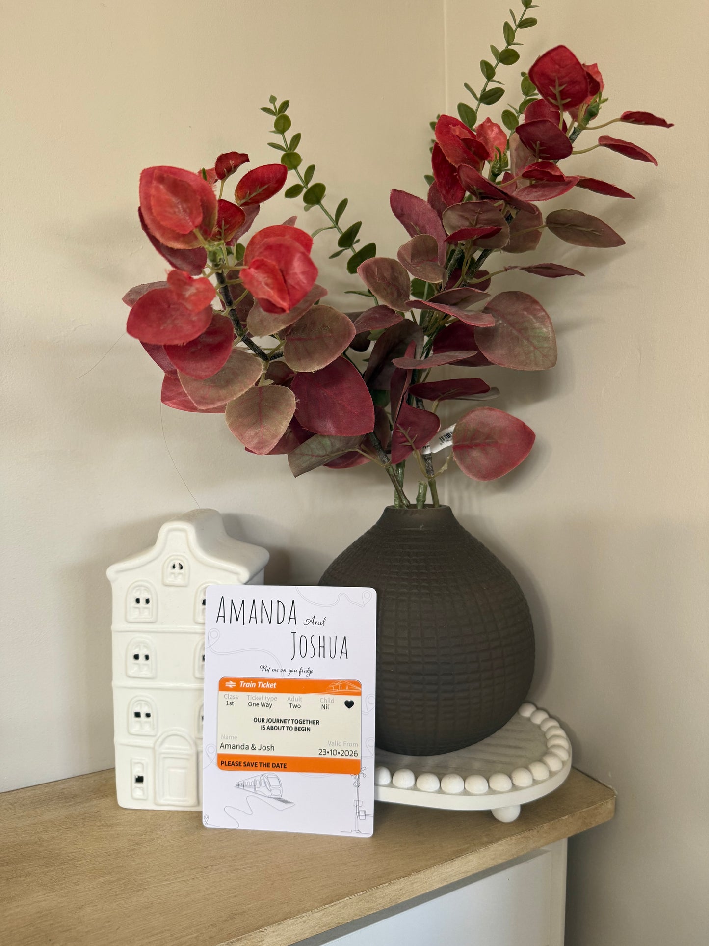 Train Ticket Save the Date