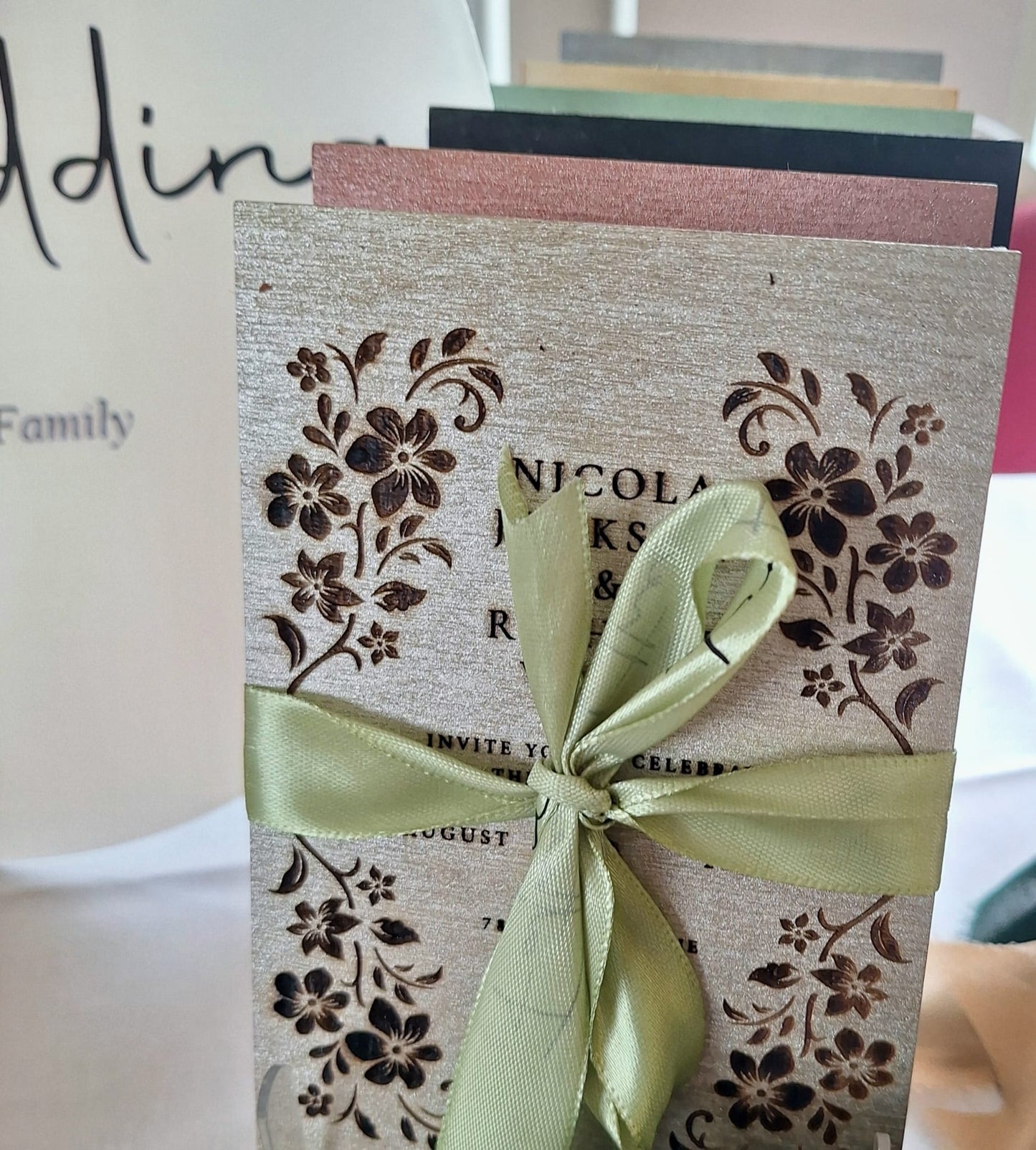 Personalised Wooden Wedding Invitation